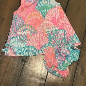 Lilly Pulitzer Pink and Blue Baby Dress